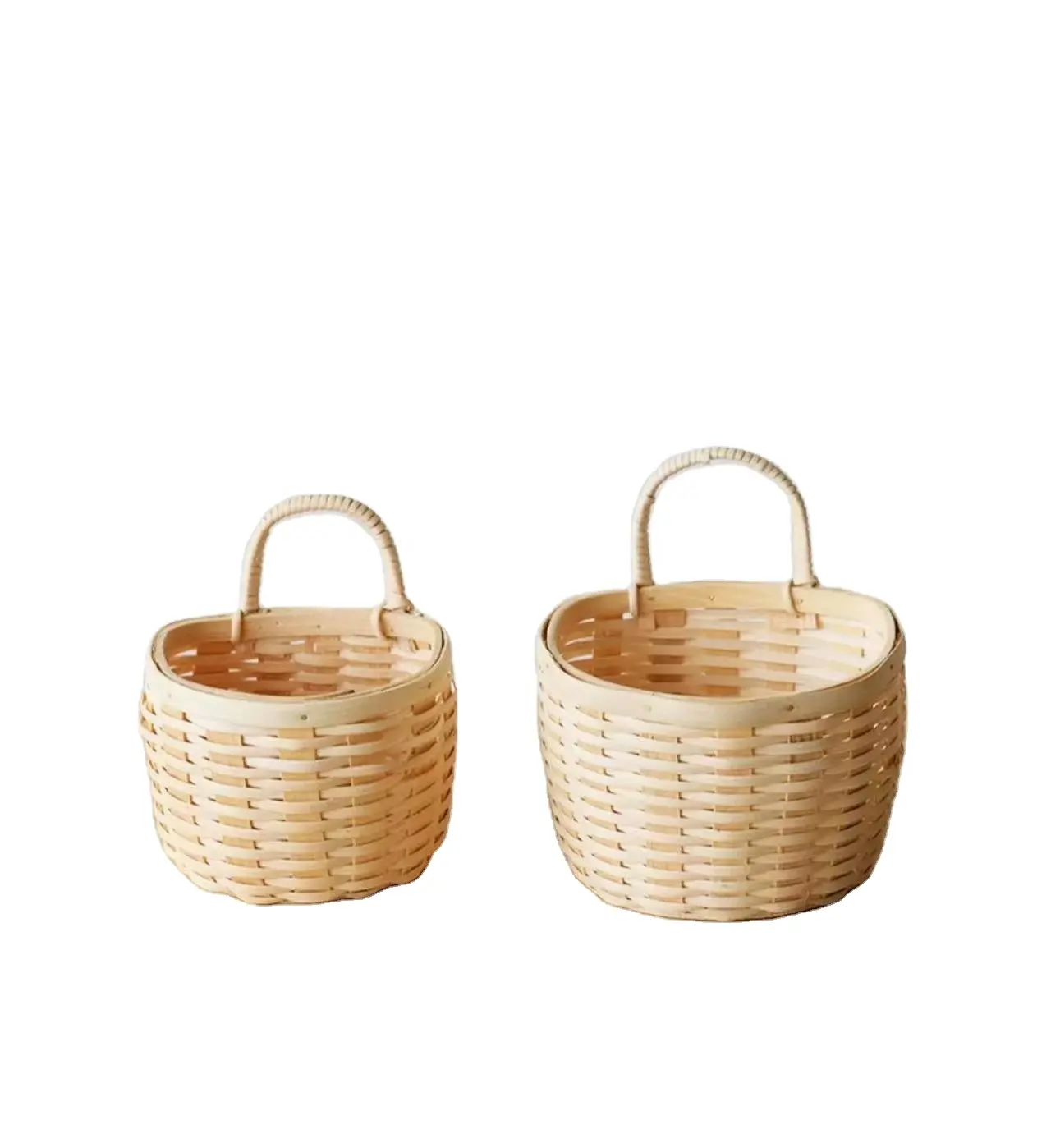 Hand-woven bamboo basket home storage basket