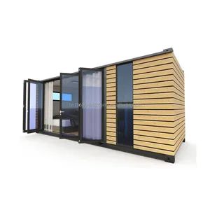 20英尺工作室木制外墙运输集装箱家庭时尚集装箱房屋