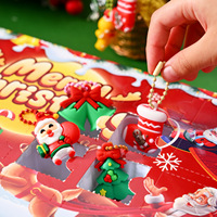 Jouets promotionnels de Noël : Porte-clés poupée en peluche, Boîte surprise 24 pièces, Ornement suspendu mignon, Boîte surprise pour fête de fin d'année