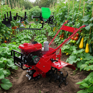 Cultivador <span class=keywords><strong>de</strong></span> <span class=keywords><strong>cadenas</strong></span> a diésel con cuchilla <span class=keywords><strong>de</strong></span> zanjado y accesorio <span class=keywords><strong>de</strong></span> rotocultor <span class=keywords><strong>para</strong></span> uso multipropósito - Product Image 2