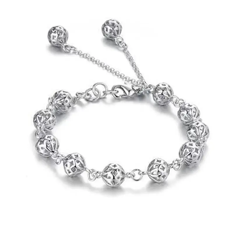 Ciondolo di moda all'ingrosso con perline ricava palla braccialetto per donne ragazze gioielli regalo