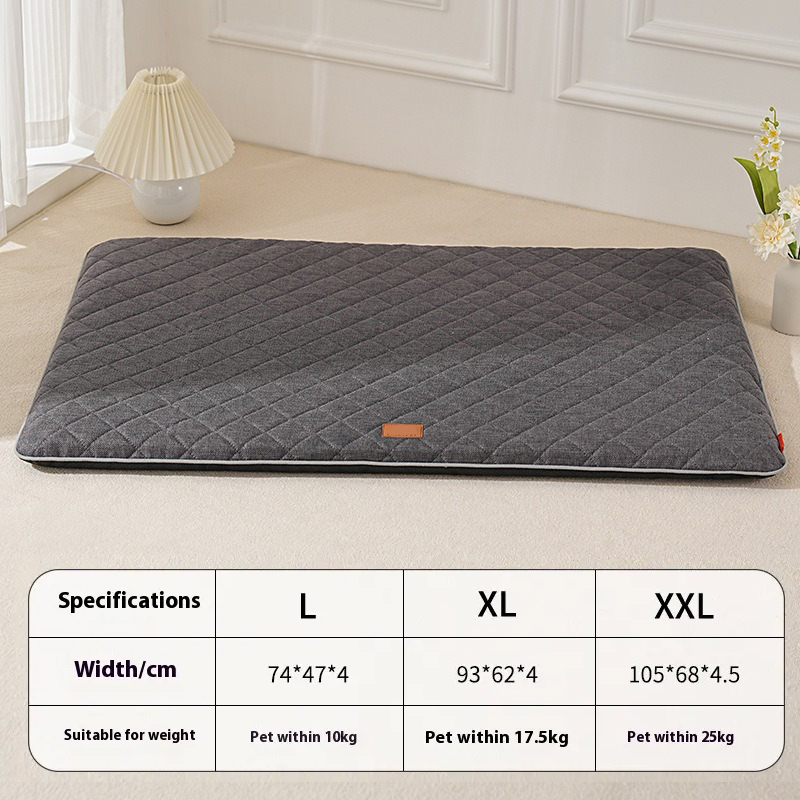 Linen mat black gray