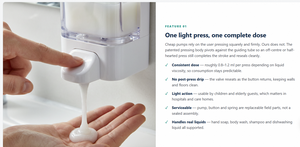 Distributeur de savon pour les mains mural de qualité supérieure, design de bouteille rechargeable, capacité de 200 ml, matériau PC pour une utilisation en salle de sport - Product Image 6
