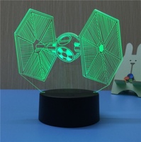 Veilleuse acrylique écologique à la maison 3d Led lampe de table à piles Kids Night Touch Light