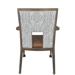 Amerikanischer Seniorenclub-Sessel mit Rollen, Hochwertiger Pflegeheim-Leichtgewichts-Vinyl-Restaurantstuhl - Product Image 2