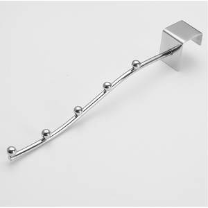 1.5cm Card Square Tube 7 Bead Modern Metal Supermarket Shelf Row <b>Hook</b> for Clothing <b>Display</b> in Wardrobe - Product Image 1