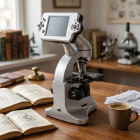 LARREX HD Optical 40x-2000x LCD Display Digital LED Illumination Manual Focus 1 Year Warranty Biological Microscope for School