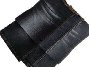 K151 Nhà Cung Cấp Vàng Không Căng Bông <span class=keywords><strong>Polyester</strong></span> Viscose <span class=keywords><strong>Nylon</strong></span> Giá Rẻ Vải Denim Màu Đen - Product Image 3