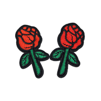 Patch de broderie décoratif auto-adhésif personnalisé, conception en gros, petit Patch de broderie appliqué