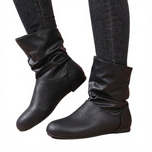 Botines Blancos para Mujer con Cierre de Cremallera, Tendencia de Moda Otoño/Invierno, Punta Puntiaguda, Altos, Negros - Product Image 2