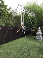 Équipement de yoga aérien, hamac de yoga aérien, hauteur réglable, pliable, robuste, durable, support de balançoire de yoga, cadre suspendu