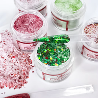 Cloverfei – Kit de poudre acrylique scintillante pour Noël, marque privée, vente directe usine pour la revente de produits d'onglerie de Noël