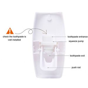 Best-selling Punch-free <b>Toothpaste</b> Dispenser <b>Toothbrush</b> <b>Holder</b> Set of Plastic Bathroom Wall Shelves - Product Image 2