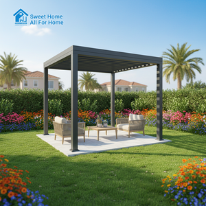 Pergola Elettrica Airfun Nerys in MDF Resistente, Ecologica e Impermeabile con Tetto a Lamelle e Caratteristiche Anti-Roditori e Anti-Marciume per Uso Esterno - Product Image 3