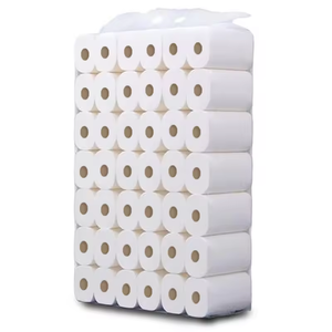 großhandel geprägtes natives bambuspulpen-seidenpapier benutzerdefinierte 1/2/3/4-schicht weiche Toilettenpapierrolle