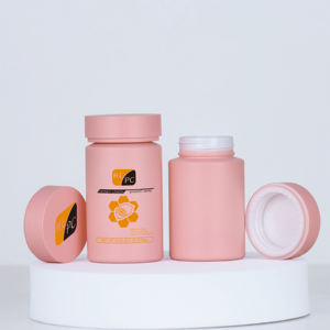 ขวดบรรจุภัณฑ์อาหารเสริมแบบแคปซูลสีชมพู ขนาด 100 มล./120 มล./180 มล.  วัสดุ PET/PP ฝาปิดแบบพลิกเปิด-ปิด ปิดผนึกอย่างดี - Product Image 2