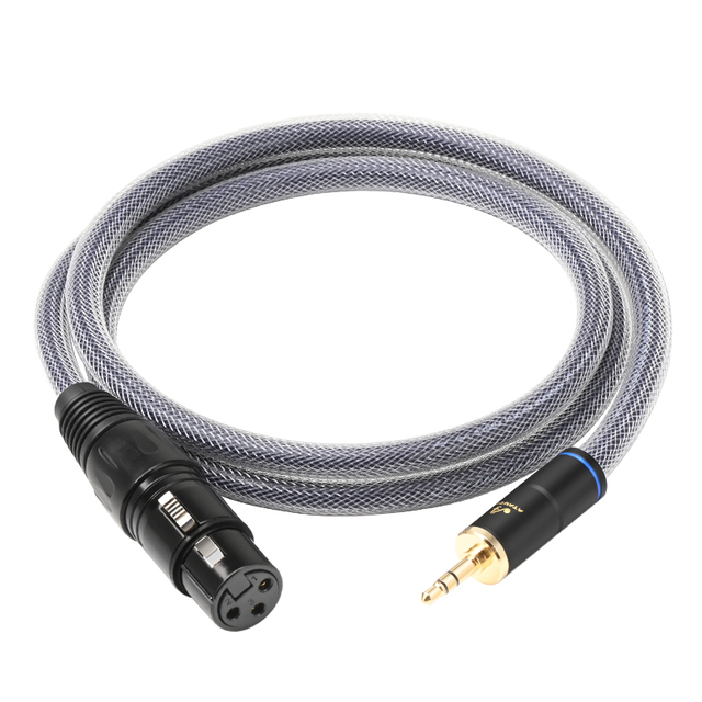 HIFI XLR Female/Male 3.5mm Jack Gold Plated PVC Jacket Cable for Microphone Mobile Phone Speaker Monitor Projector