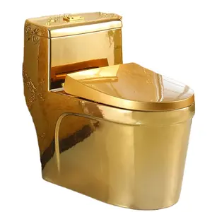Kısa altın klozet moda stil çin pissing tuvalet yaratıcı sifonik tuvalet