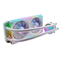 Enfriador Líquido para CPU Manmu, Color Blanco, 240mm, AIO, con Ventilador RGB de 4 Pines PWM, para Computadoras de Juego