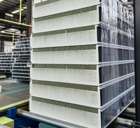 Panneau en laine de roche polyuréthane épaissi sur mesure, panneau de toiture PV à joint vertical, panneau d'isolation pour entrepôts frigorifiques et chaîne du froid