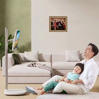 Pantalla Táctil Interactiva Inteligente HD LED Móvil de 23.8 Pulgadas Stand Next Me, Televisor Portátil Blanco HDTV Android 10 de Larga Duración