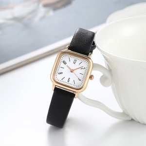 Montre-bracelet à quartz de luxe pour femme, style rétro simple, petit cadran carré, bracelet en <span class=keywords><strong>cuir</strong></span>, vente en gros, Reloj Mujer - Product Image 6