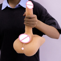 Enges Analloch Männlicher Torso Halbkörper Realistischer Riesendildo Flexible Vaginal-Masturbationsgeräte für Frauen und Homosexuelle Männer