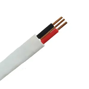 Cabo de PVC com isolamento de PVC H05VVH2-F, cabo elétrico flexível de 2,5 mm, 2 núcleos e 3 núcleos VDE