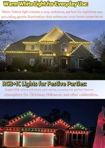 Ip68 ul הסמכה סגנון אבן קבע סגנון קבוע rgb אורות 200 ft ucs2904 גן קישוט אור אור - Product Image 4