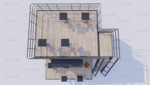 Maison conteneur modulaire de luxe de style européen Maison préfabriquée et armoires de cuisine en acier pour usage en magasin