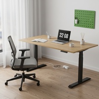 Bureau d'ordinateur électrique moderne pour le bureau, avec double moteur, hauteur réglable, cadre de bureau ergonomique assis-debout