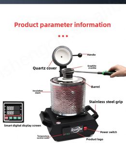 Four à induction industriel portable de 3 kg pour la fusion de l'or, de l'argent et du cuivre, avec creuset en graphite pour l'alchimie expérimentale et la fusion de l'or - Product Image 5