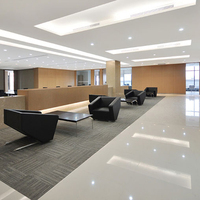 Ensemble de mobilier de bureau moderne 1 place en cuir avec structure en acier Fauteuils modulaires Canapé pour la réception d'hôtels Salons