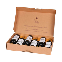 Boîte d'expédition personnalisée avec logo, en carton ondulé, pour 4, 6 ou 8 bouteilles de boissons, vin blanc, bière, spiritueux, verres, emballage de protection