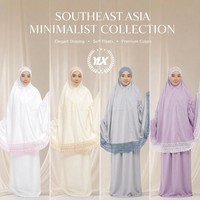 Tops Vogue Dubaï Vêtements Islamiques Robe de Prière Musulmane en Dentelle Haut Décontracté d'Été en Crêpe Brodé Écologique Respirant