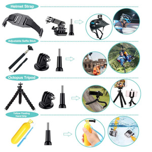 Kit de Accesorios de Alta Calidad de 18 Piezas para GoPro, Compatible con Hero 10 9 8 7 6 5 4 3, Incluye Palo para Selfies - Product Image 1