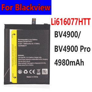 Batterie Li-ion rechargeable Li616077HTT 4980mAh pour téléphone portable <span class=keywords><strong>Blackview</strong></span> <span class=keywords><strong>BV4900</strong></span>/<span class=keywords><strong>BV4900</strong></span> Pro - Product Image 1