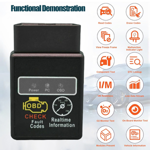 12V OBDII 진단 도구 ELM327 OBDii 차량용 CAN 어댑터 코드 리더 V1.5 & 2.0 오류코드 삭제 HH OBD 스캔 도구 <span class=keywords><strong>OBD2</strong></span> - Product Image 2