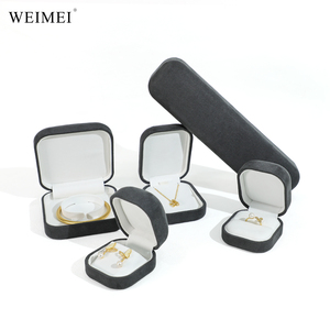 WEIMEI Elegant Handcrafted Jewelry <b>Gift</b> <b>Box</b> For Ring Earring Pendant Necklaces Bracelets With Luxe Suede Velvet Lining Option - Product Image 5