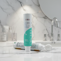 Tubes de dentifrice personnalisables en plastique blanc/ABL de 100 ml et 120 ml avec bouchon à vis, couvercle à clapet spécial dentifrice pour usage quotidien