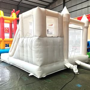 Château gonflable pour mariage, combo château gonflable avec toboggan, blanc, plus populaire, avec fosse à bille, en vente, livraison gratuite - Product Image 4