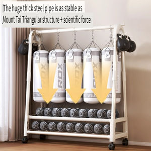 ราวแขวนเสื้อผ้าแบบติดผนัง วัสดุโลหะผสมสังกะสี ดีไซน์ทันสมัยสำหรับห้องนั่งเล่น พร้อมราวแขวนเสื้อผ้าและชั้นเก็บของแบบถอดได้ - Product Image 3