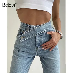 QINSI automne hiver 2024 Harajuku petit ami jean fond ample femmes pantalon décontracté mode droite Denim taille haute jean