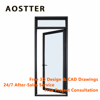 Porte à battant en PVC à double vitrage, portes d'entrée en verre battantes en PVC, intérieur extérieur moderne pour maisons