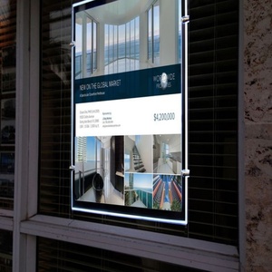 Custom Wall Mounted Acrylic Crystal <b>Light</b> Box for Real Estate Agent Led <b>Window</b> Display Led Hanging <b>Light</b> Box - Product Image 5
