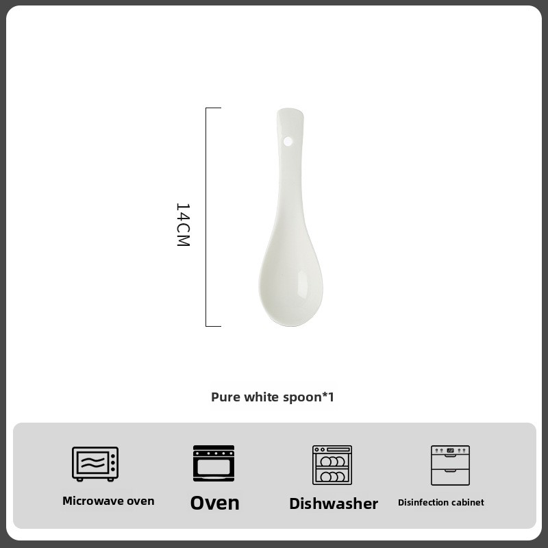 cuillère blanche ronde pure