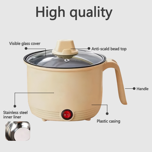 Sartén Eléctrica para Exteriores, Hoteles y Hogares, con Tapa de Vidrio Templado, Revestimiento Antiadherente y Control de Temperatura, Capacidad de 2L - Product Image 3