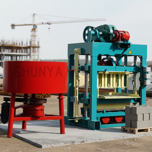 Máquina Semiautomática SHUNYA Eléctrica 380V <span class=keywords><strong>para</strong></span> Fabricar <span class=keywords><strong>Bloques</strong></span> <span class=keywords><strong>de</strong></span> Hormigón Huecos QTJ4-40 con Motor, Caja <span class=keywords><strong>de</strong></span> Cambios y Rodamientos <span class=keywords><strong>para</strong></span> Pequeños Negocios - Product Image 1