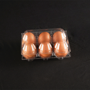 Plateaux d'emballage jetables en <span class=keywords><strong>plastique</strong></span> pour œufs, 6 trous, en Carton, transparents pour animaux de compagnie - Product Image 3