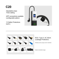 Zencar 16A 3.5KW GB/T Tragbares EV-Ladegerät Level 2 Einstellbar Evse mit Nema 14-50 Steckers trom einstellbar wasserdicht